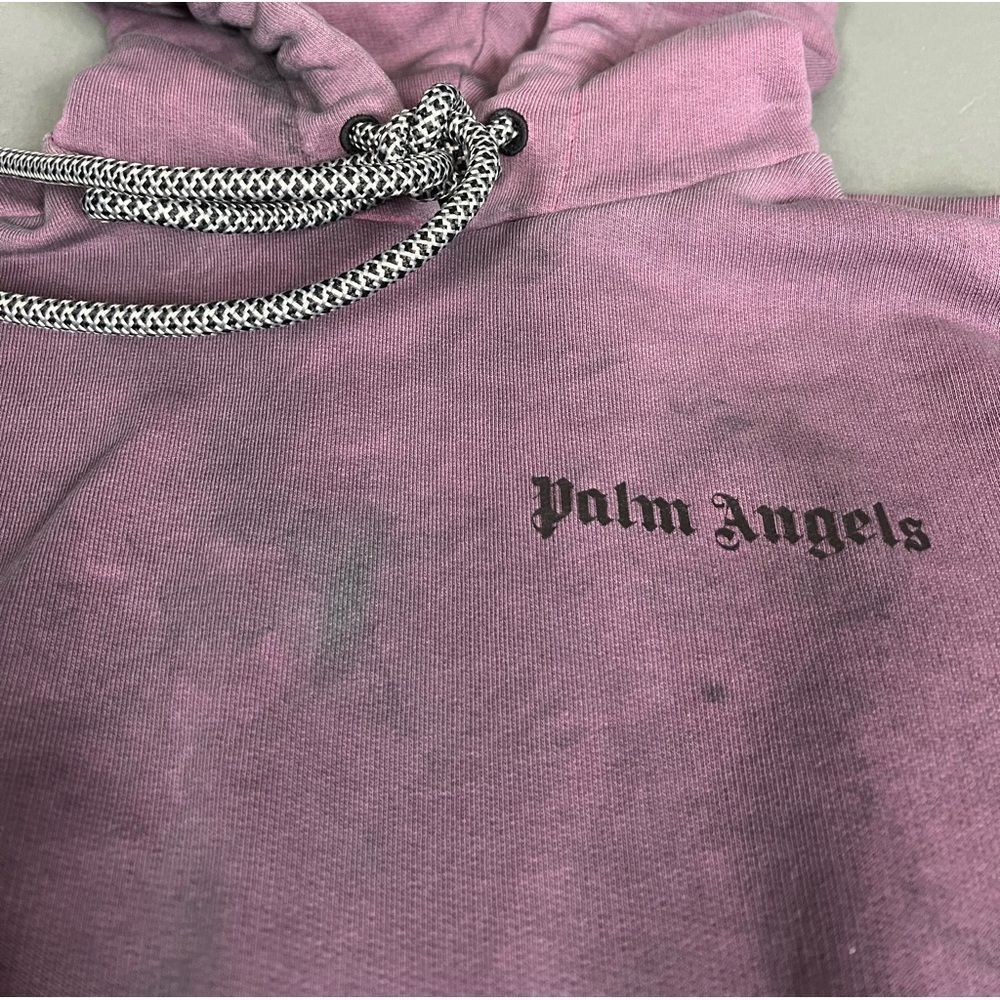 Palm Angels Purple Cropped Hoodie - Picture 3 of 8